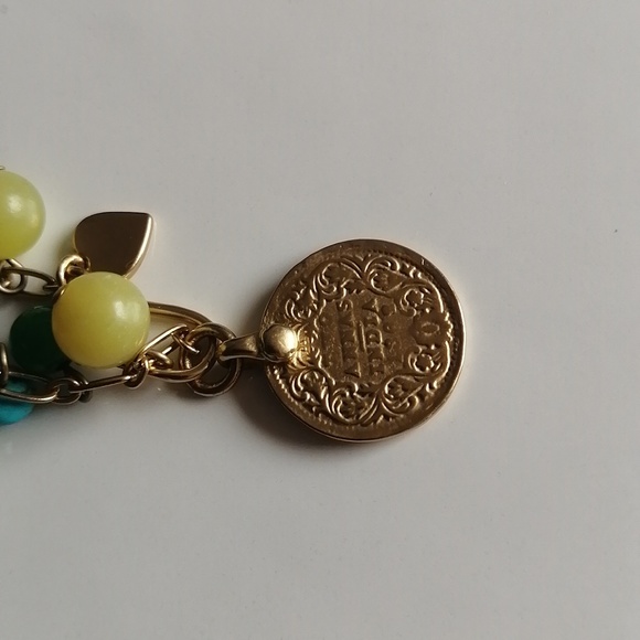 Stella&Dot Copa Semi-precious Stones Beaded Goldtone Chain Necklace - Picture 7 of 10